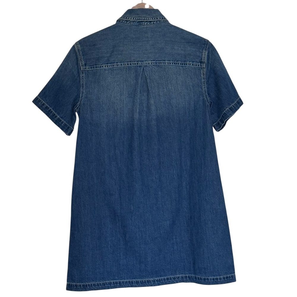 NEW MADEWELL Denim Boxy Shirtdress in Demarco Wash with‎ Pockets Size Medium - Picture 4 of 7